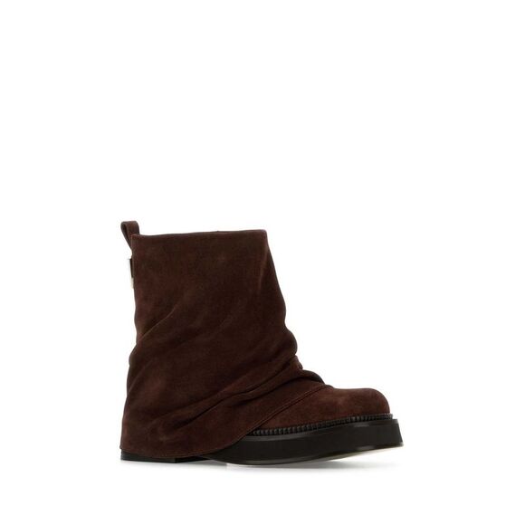 The Attico Women Brown Suede Mini Robin Ankle Boots - Picture 2 of 2